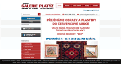 Desktop Screenshot of galerieplatyz.cz