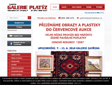 Tablet Screenshot of galerieplatyz.cz
